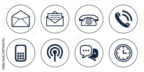 Set of icons representing various medical and health-related concepts