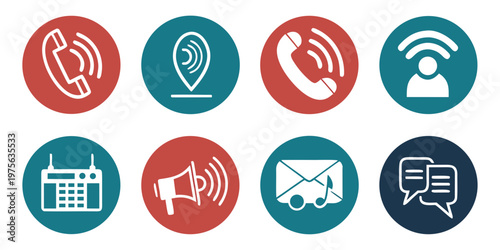 Collection of colorful app icons including social media, messaging, and utility symbols
