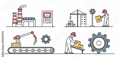 A collection of vintage and antique items including a clock, lamp, books, and tools