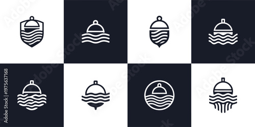 Nautical Fishing Buoy Icon Collection