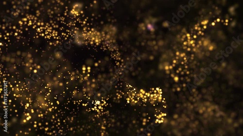 colorful Futuristic digital flying wave particles flows Moving on abstract background animation