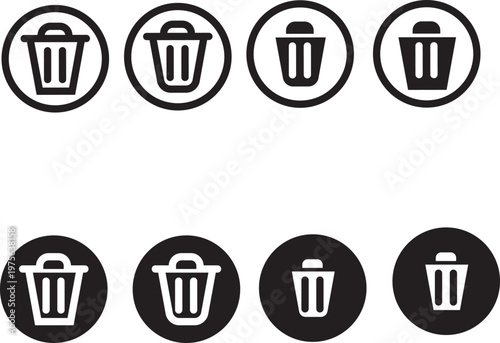 Pbin, trash, waste, line, garbage, basket, vector, rubbish, flat, icon, ashbin, object, clean,rint