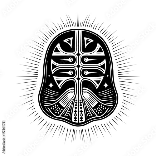 A sketchy style illustration depicting oracle stone