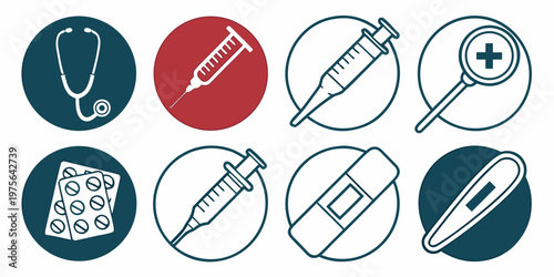 Collection of round decorative buttons with various patterns and textures