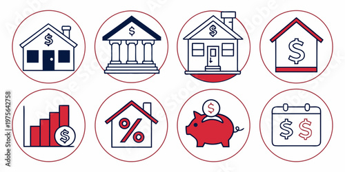 Collection of colorful toy houses and vehicles arranged in a group