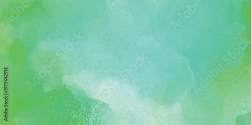 Bright lime green and turquoise watercolor texture background.