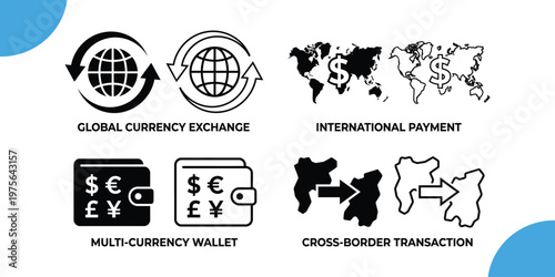 Global finance and international markets currency exchange transfers and multi currency wallet solutions