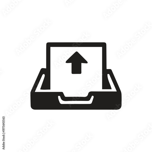 Essential upload icon for document transfer and digital file submission