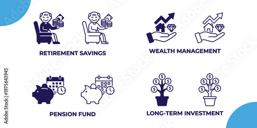 Financial planning wealth management retirement savings piggy banks and long term investment strategies
