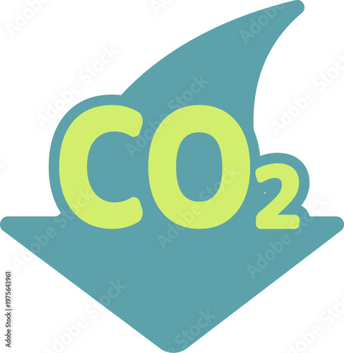 CO2削減のアイコンのイラスト