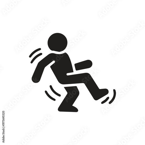 Caution Symbol for Wet Floors or Dangerous Footing Areas to Avoid Accidents