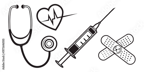 A variety of tools including scissors, a knife, and a tape measure on a surface