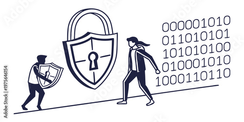 A person dressed as a robot holding a clock with binary numbers