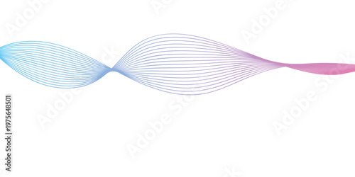 Fotografía Abstract flowing wave in gradient colors, symbolizing energy and fluidity against a clean canvas, creating a visual harmony