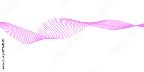 Abstract pink wave, representing movement and elegance. An ideal design element with a clean and contemporary aesthetic.
