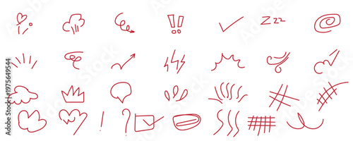 Collection of handwritten character recognition samples in pink and blue