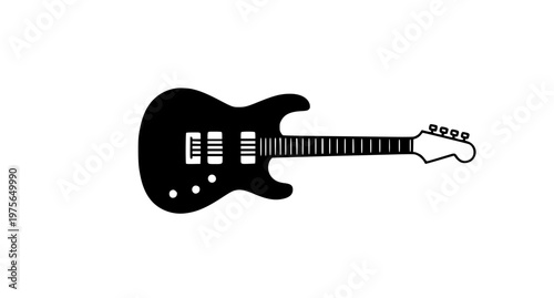 Electric Guitar Flat Icon Vector Illustration
