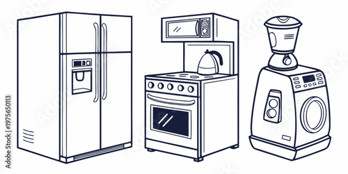 A collage of intelligent home devices including a thermostat and robot vacuum