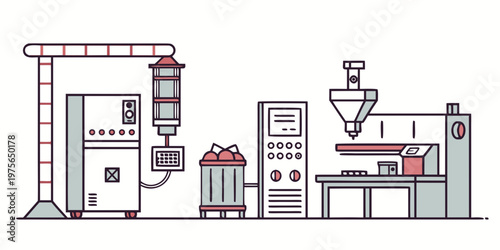 Industrial facility with storage tanks and processing equipment