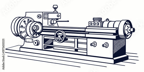 Comical cartoon of a classic car with exaggerated features and a traffic cone