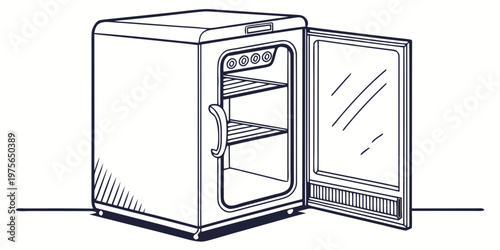 Open vintage suitcase with books and star decorations on display