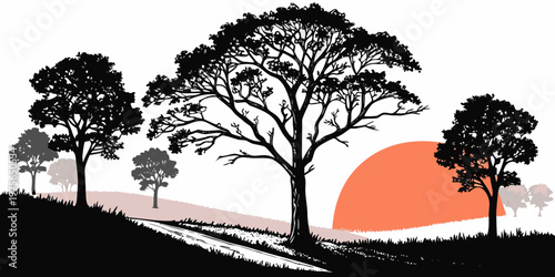 A stylized illustration of a person sleeping peacefully under a tree
