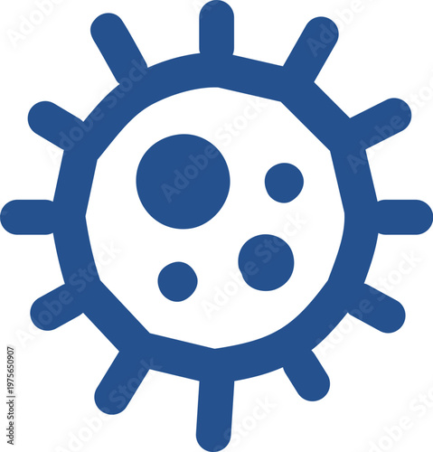 바이러스 세균 감염 주의 아이콘 일러스트