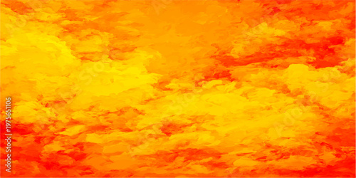 Abstract cloudscape bathed in fiery hues of orange and yellow, a visual symphony of warmth and energy.
