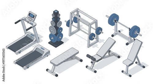 Isometric Gym Equipment Set for Fitness and Workout.