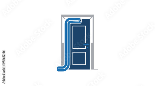 Ventilation Pipe Entering Through Open Door