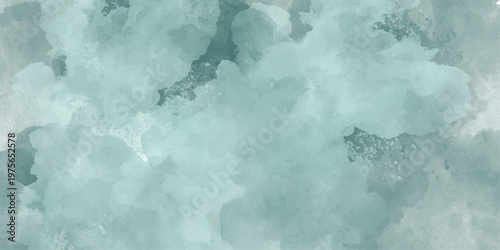 Minimalist soft teal and grey watercolor abstract background with gentle brush strokes and subtle texture.