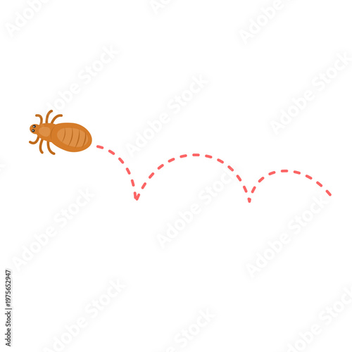 Scratching Head with Lice. Lice infection concept