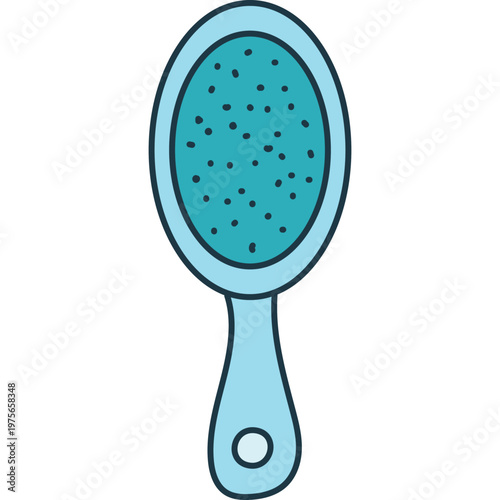 Blue Hairbrush Illustration