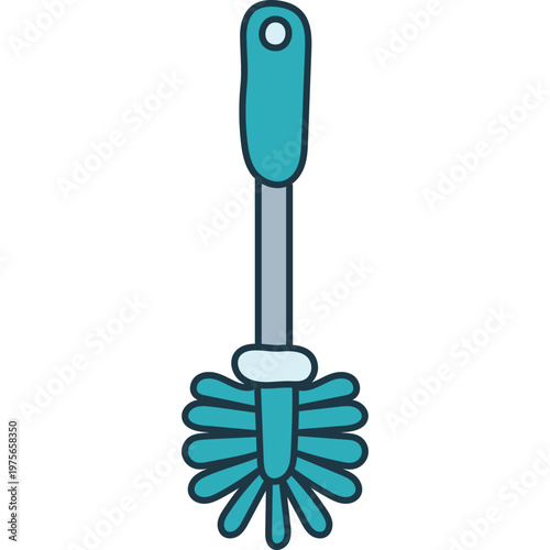 Cartoon Toilet Brush Icon