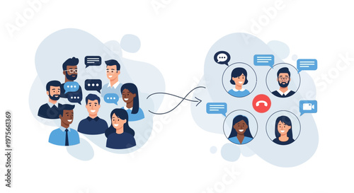 People Communicating Social Network.