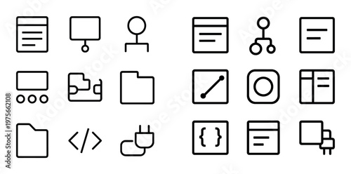 Interface and file icons showing layout and connector relationships