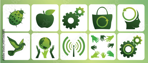 dark green wing icon on white background