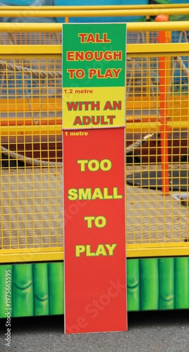 Wallpaper Mural A Height Measuring Chart Sign at a Fun Fair Ride. Torontodigital.ca