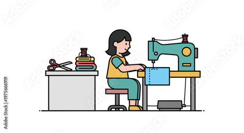 sewing, woman sewing, female tailor, sewing machine, fashion design