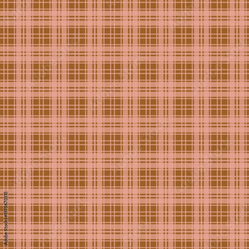 Earthy Terracotta Plaid Pattern Rustic Autumn Gingham Checkered Background