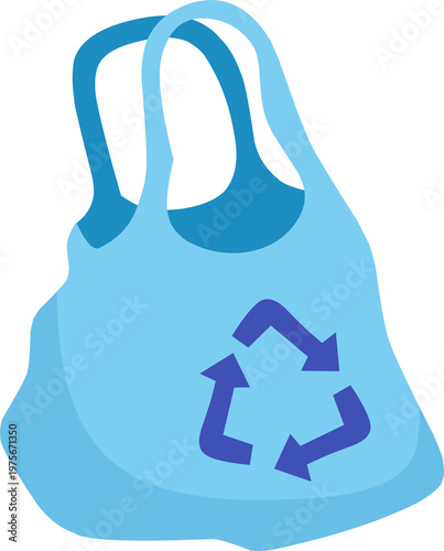 Reusable Shopping Bag with Recycling Symbol