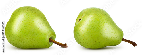 Pears with leaf isolated Clipping Path