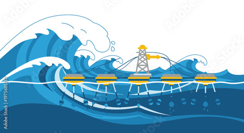 Offshore Oil Rig, Ocean Wave, Industrial Platform, Energy Exploration