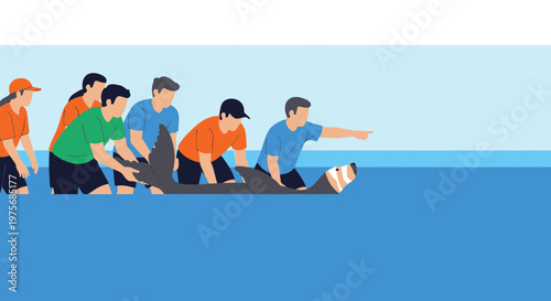 Diverse team, people, group of coworkers, business team, collaboration, partnership, teamwork, unity, vector illustration