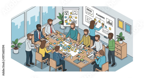 Business people working on project.