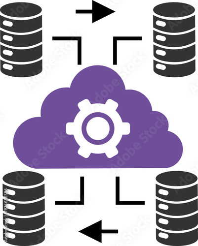 Cloud Integration Dual Tone Icon