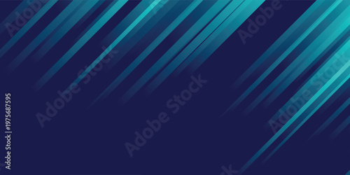 Dark blue backdrop featuring layered diagonal stripes with glowing teal accents, sleek and futuristic design ideal for corporate, web, and branding visuals.