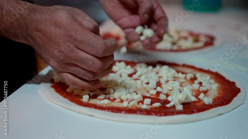 Professional Pizzaiolo Chef Makes Traditional Italian Pizza