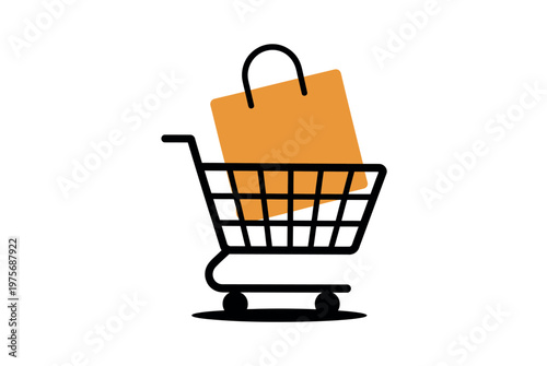 Online Shopping Cart Store Icon