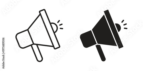 Obraz na plátně Megaphone icon vector design set